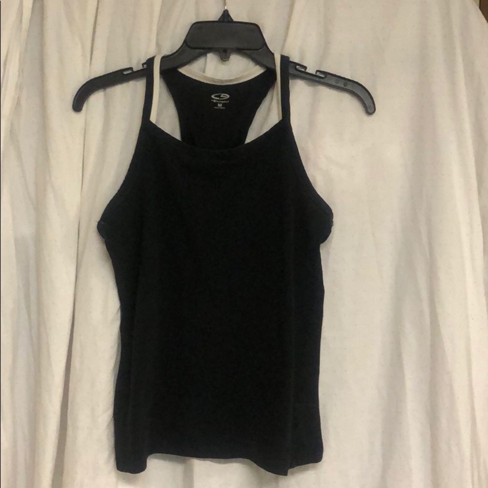 Black workout tank